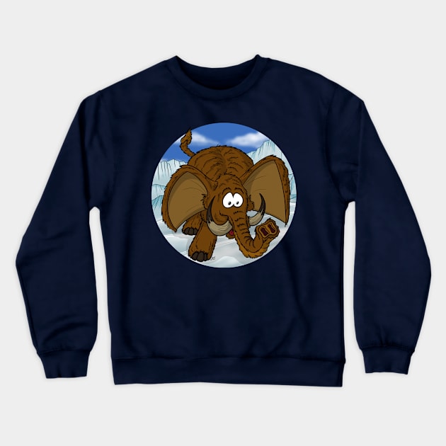 The Woolly Mammoth is woolly! Crewneck Sweatshirt by Fighter Guy Studios